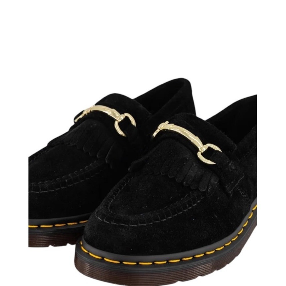 Dr. Martens Adrian Snaffle Loafers Black Suede US 5 EU 36 Shoes Dark Academia - Picture 2 of 16